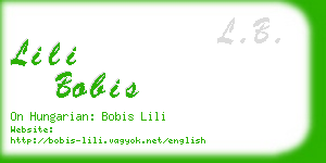 lili bobis business card